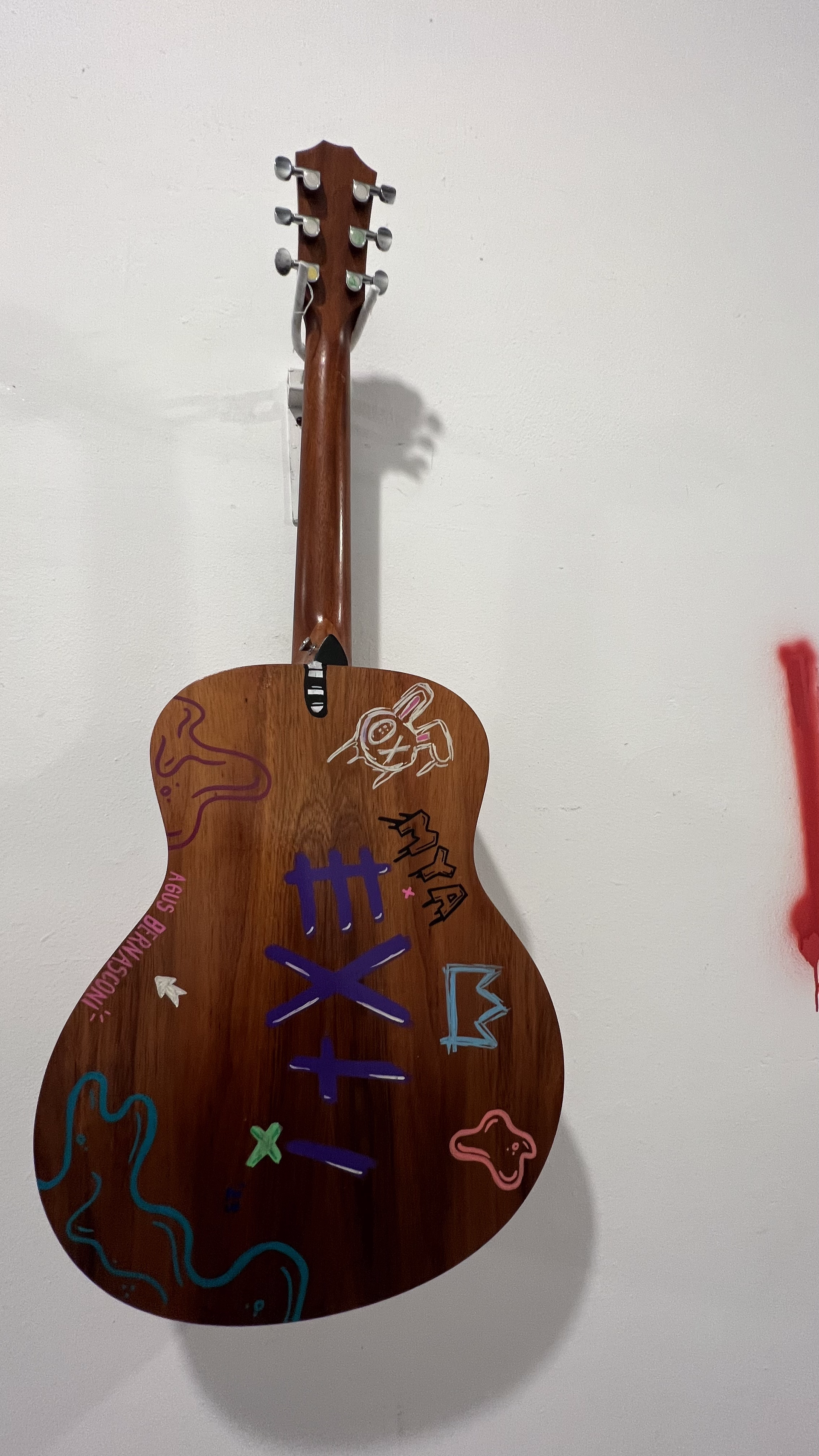 MYA front man Agustin Bernasconi, requested EXTi to deck his Taylor acoustic guitar wi