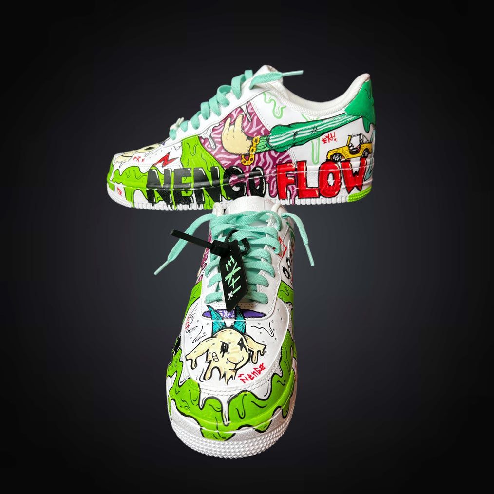 Reggaeton legend Ñengo Flow got a pair of hand painted EXTi sneakers for his own birthday.